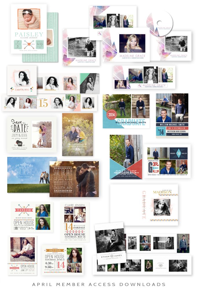 April 2014 Member Access Downloads by Jamie Schultz Designs