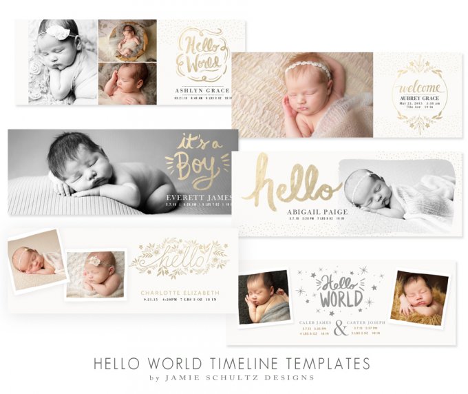 Hello World Timeline Templates by Jamie Schultz Designs