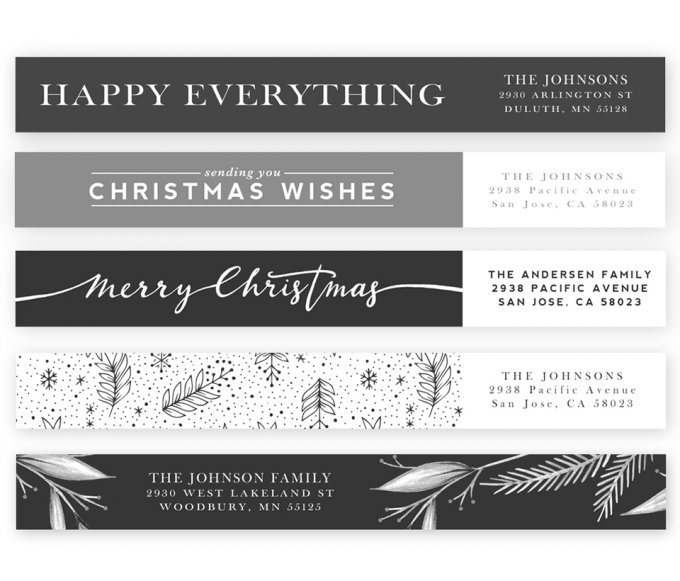 Modern Merriment Address Labels