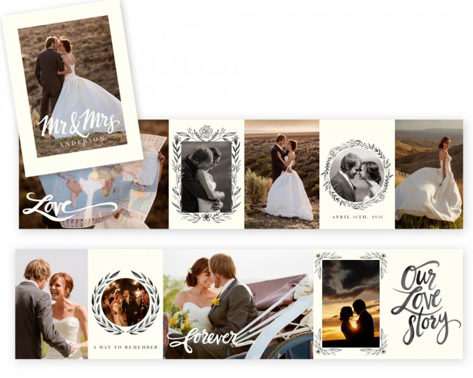 Wedding Mini Accordion Book Template by Jamie Schultz Designs