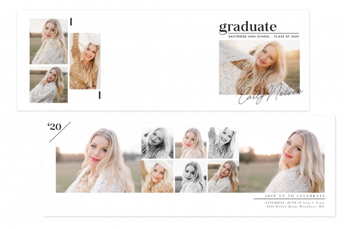 Modern Grad Trifold Templates by Jamie Schultz Designs