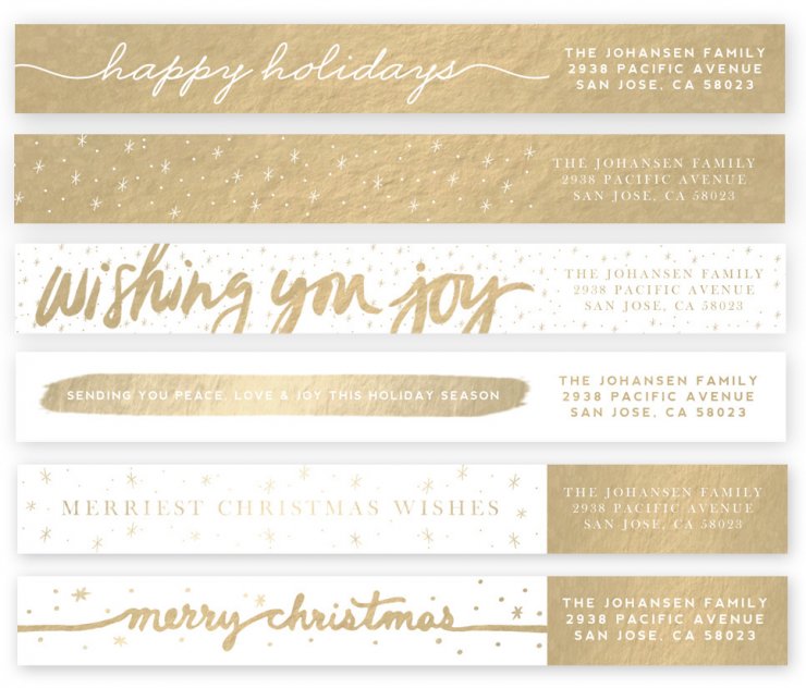 Winter Brush Address Labels