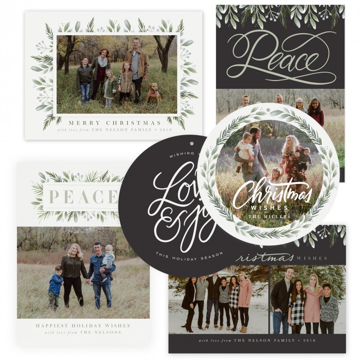 Winter Wonder Christmas Card Templates by Jamie Schultz Designs