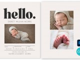 Bold Hello 5x7 Canva Photoshop Template